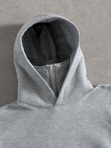 PAVTROS Áo Hoodie nam INS thời trang đường phố: Hình thêu tiếng Anh cỡ lớn, cổ đứng có khóa kéo và mũ trùm đầu, lớp lót giữ nhiệt siêu dày, phong cách Y2K, lý tưởng cho các lễ hội âm nhạc, Giáng sinh, tựu trường, món quà hoàn hảo cho bạn trai hoặc chồng. Áo Hoodie họa tiết màu xám, áo Hoodie ngắn họa tiết, áo Hoodie nam họa tiết, áo Hoodie thêu phong cách đường phố, áo Hoodie cỡ lớn, áo tay dài. - Xám - Xem 3