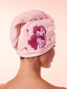 My Little Pony X SHEIN 1 Mũ trùm tóc khô thêu hình ngựa con hoạt hình dễ thương, Mũ trùm tóc khô siêu thấm hút, Phù hợp với nhiều loại tóc, Thấm hút và dễ khô, Cầu vồng, Lấp lánh/Cầu vồng Dash/Pinkie Pie, Ý tưởng quà tặng Khăn quấn sấy tóc - Nhiều màu - Xem 8