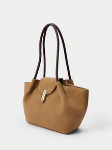 SHECARRY 女士PU手提包 - 卡其色 - 查看 3