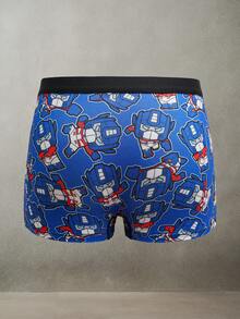 Transformers X SHEIN 男童舒适、柔软、可爱卡通机器人印花平角内裤 - 彩色 - 查看 9