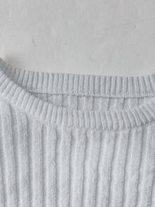 Franclia Atasan Pullover Rajut Elegan Wanita, Kasual & Serbaguna, Gaya Prancis Romantis, Cocok untuk Musim Gugur/Musim Dingin - Grey - View 5