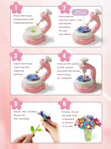Zazumi Flower Press Kit DIY Bouquet Maker Toy Creative Craft Activity Hands-On Skills Imagination Development Social Interaction Parent Child Bonding Birthday Christmas Gift Ideas For Girls Creative Toys - Multicolor - View 10