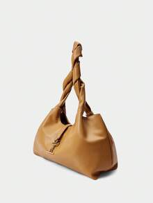 SHECARRY DAMVÄSKA Enkelaxelväska Brun Mjuk För Pendling - Brun - Visa 4