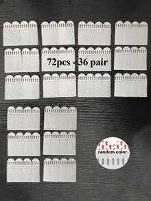 12/24/48/72/96 片装，免钻孔图片安装板设计 - 双面可移除墙钩，适用于相框和艺术品，防水墙贴 - 白色 - 查看 11