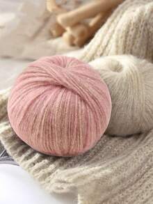 1pc Sparkling Metallic Yarn, Soft Knitting Crochet Thread For Scarves, Sweaters, Bags, Hats, DIY Comfortable Knitted Goods, Crochet Yarn Balls, Handmade Crafts, Knitting Accessories And Sewing Supplies - Multicolor - View 1