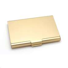 1pc Creative Business Card Box, Aluminum Alloy Business Card Box, Business Card Holder, Business Card Holder, Business Card Holder, Card Storage, Business Card Storage, Credit Card Case, Wallet, Home Storage Box, Office Supplies And Office Storage. - Multicolor - View 14