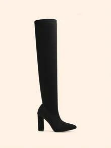 CUCCOO BASICS Women's Fashion Versatile Commuting High Heel Over-The-Knee Boots For Christmas