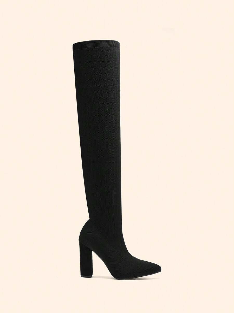 CUCCOO BASICS Women's Fashion Versatile Commuting High Heel Over-The-Knee Boots For Christmas