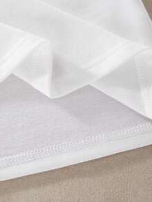 SHEIN Casuvi Kid Boys 2-Piece Set, Polo Collar Long Sleeve Outfit, Sports Casual, Striped & Solid Color Print, Regular Thickness Pants, Suitable For Everyday Casual, Vacation, Back To School Wear, Fall - Navy Blue - View 8