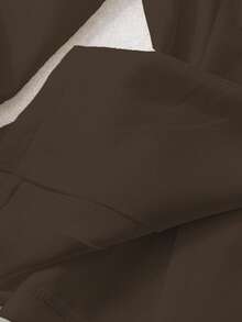 Franclia Áo khoác blazer nữ cổ bẻ tay bồng màu trơn cài hai hàng khuy thanh lịch - màu nâu - Xem 5