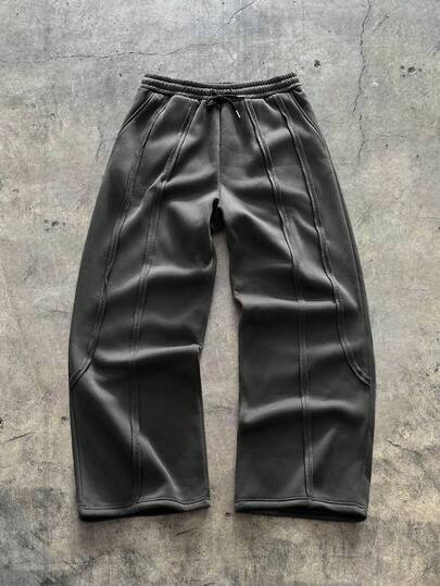 AXEPEAK Pantalones de chándal casuales sueltos con cintura con cordón y bolsillos para hombre
