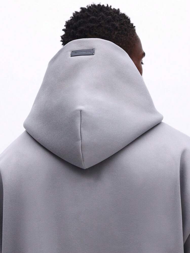 Cropped Hoodie With Drawstring And Pocket