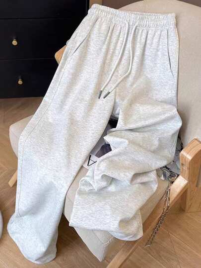 Resyla Pantalon de survêtement minimaliste de style rétro américain Y2K pour femmes