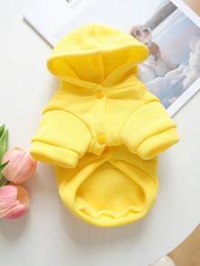 PETSIN 1 Áo hoodie thêu họa tiết "New York" dệt kim màu vàng cho chó/mèo cưng, áo khoác ấm áp mùa thu đông thoải mái và giản dị - Màu vàng - Xem 8