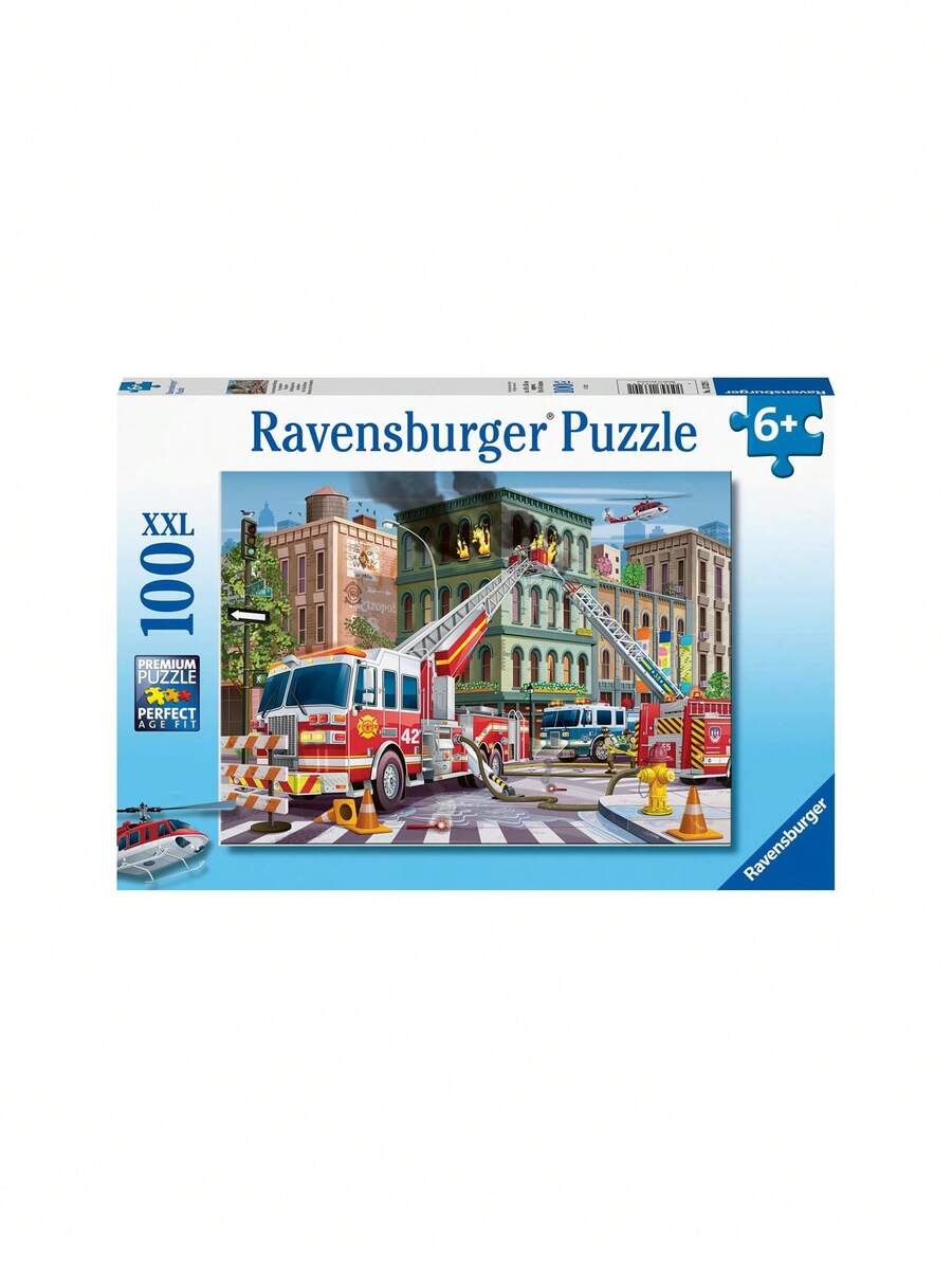 Ravensburger Fire Truck Rescue 100 Piece Jigsaw Puzzle Age 6 Years+ 13329 - Multicolor - View 1