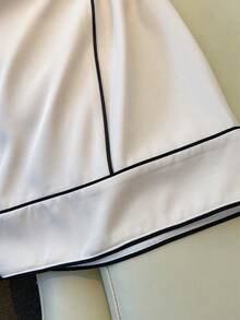GlowEve CURVE Pantaloni eleganti e casual da donna, a gamba ampia, con tasche inclinate, dettagli a contrasto e fibbia metallica - Albicocca - Visualizzare 8