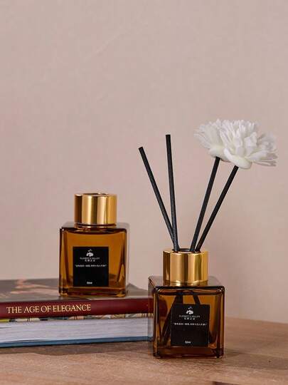 Cirelle 1PC 50ML  Rattan Reed Dried Flower No Fire Aromatherapy Essential  Long Lasting Fragrance For Home Bedroom Toilet Office Decor Air Freshener Relaxation Gift Idea Holiday Season Scented Decorations