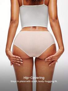 LUVLETTE 3-Pack Microfiber Basics Mid Waist No-Show Cheeky Women Underwear Panties Set - Multicolor - View 2