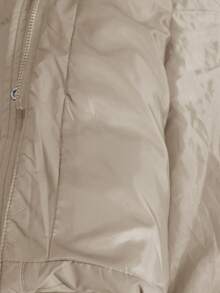 Aveloria GENKIRA 新款腰带显瘦休闲时尚简约高端拉链连帽绗缝外套 - 卡其色 - 查看 6