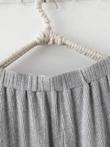 Regalyn Plus Size Women's Hot Selling Solid Color Long Sleeve Ribbed Fleece Hooded Zip-Up Cardigan + Loose Ribbed Fleece Drawstring Waist Pants, Casual Outgoing Elegant Style With Embroidered Chest, 2 Pieces Set