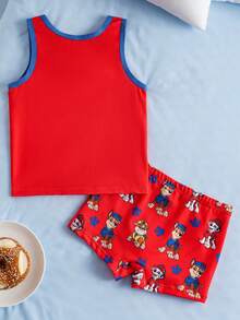 SHEIN | PAW Patrol Young Boy Comfortable Cute Cartoon Dog Print Undershirt Tank Top And Boxer Briefs Set