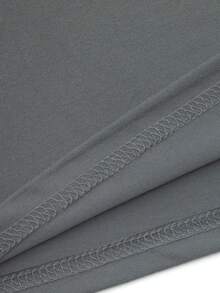 INAWLY 日月印花圆领T恤，春夏休闲短袖上衣，女装 - 深灰色 - 查看 3