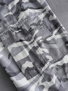 ROMWE MEN Street Life Quần Jeans Cargo Cong Rằn Ri Dáng Rộng Cho Nam - Nhiều màu - Xem 8