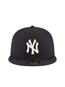 New Era New York Yankees Fitted Hat Mens Hat Blue - Black - View 2