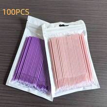 50/100pcs Nano Cleaning Swabs, Ultra Fine Makeup Remover Sticks For Eye Makeup, Contouring, Eyeliner, Lips And Skin Cleansing - Multicolor - View 17