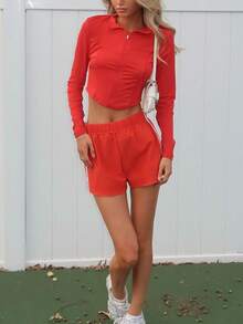 Sydney Algeri شورت قصير فضفاض مزين بخطوط، ملابس الشارع الصيفية والربيعية، أناقة فتاة المدينة، مناسب للعطلات والأعياد الوطنية والخريف والشتاء والعودة إلى المدرسة