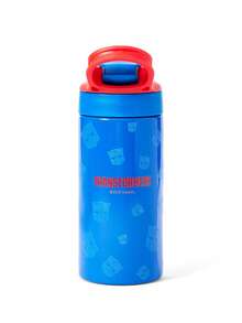 Transformers X SHEIN 16 Oz / 500 Ml   Stainless Steel Insulated Leak-Proof  With Straw Lid And Silicone Straw, Easy To Use For Boys And Girls, Perfect For Camping And School Use.,Gift Ideas - 藍色 - 查看 5