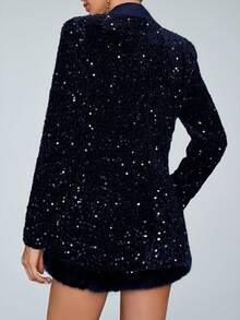 Aveloria Modichic Giacca blazer con design stile patchwork in tessuto lasco con paillettes