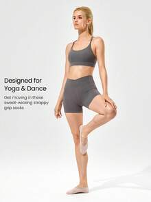 GLOWMODE GLOWMODE 3 Pairs Yoga & Pilates Non-Slip Grip Socks With Seamless Toe Construction Yoga Daily