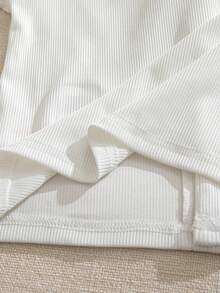 Souflis Set 2 buc. pentru bebeluși băieți, primăvară/toamnă, cămașă casual moale cu mânecă scurtă, guler polo, cu nervuri, și pantaloni scurți kaki cu nervuri verticale - Multicolor - Vizualizare 7