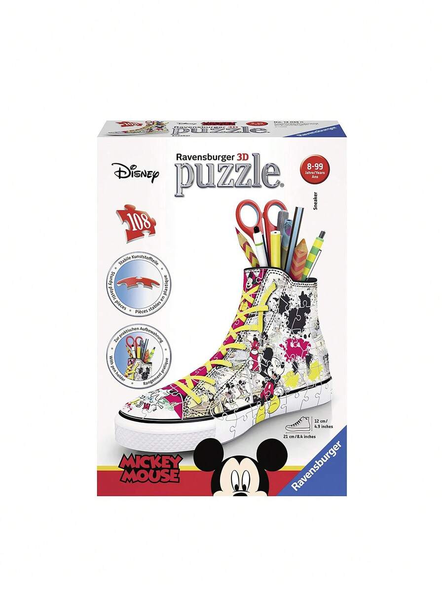 Ravensburger Disney Mickey Mouse Sneaker 108 Piece Jigsaw Puzzle Age 8 Years+ 12055 - Multicolor - View 1