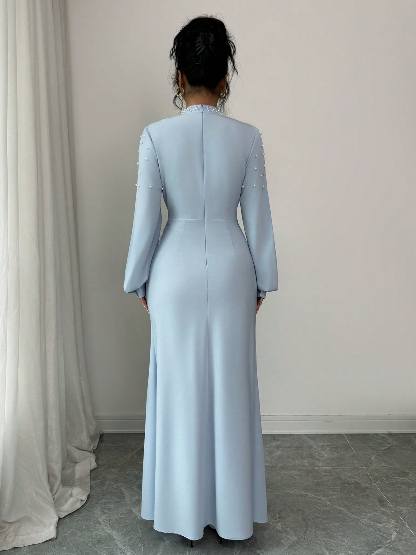 SHEIN Elenzya فستان حفلة أنيق للنساء، أزرق، تصميم...