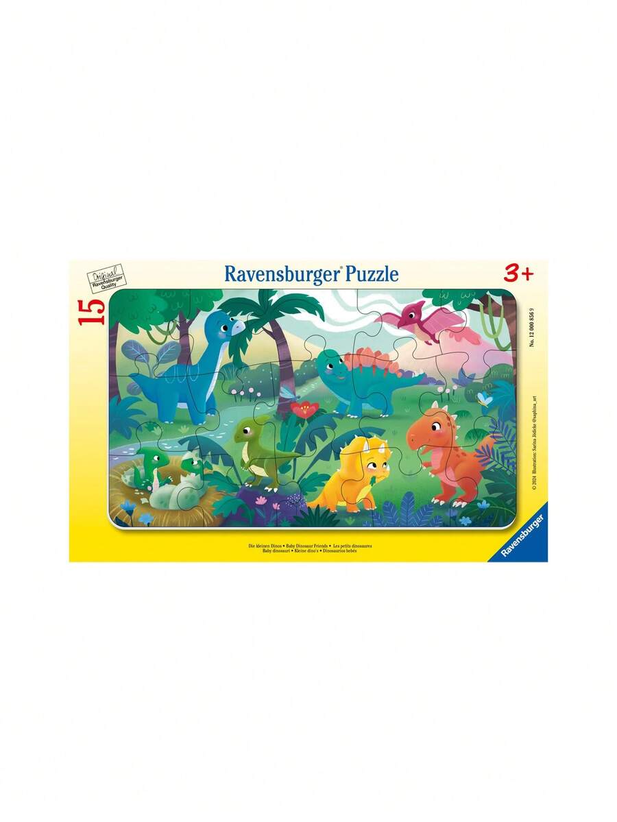 Ravensburger Baby-Dinosaurier-Puzzle, 15 Stücke, ab 3 Jahren, 12000856 - Verschiedenfarbig - Übersicht 1