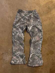 Glimmora Women's Letter & Branch Print Elastic Waist Casual Pants - Multicolor - View 2