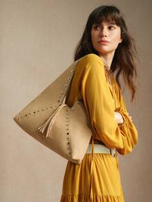 SHECARRY Ladies' Shoulder Bag, Suitable For Women's Daily Commute - Apricot - View 1