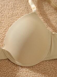 3pcs/Set Women's Solid Color Comfortable Underwire Bras - Multicolor - View 3