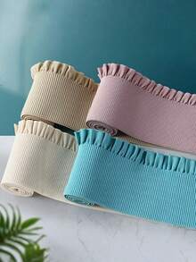 2码/包 DIY服装蕾丝松紧带，腰带弹力丝带 - 适用于DIY连衣裙、衣服、裤子、鞋子和帽子装饰