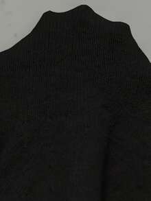 Sunnyshic Sexy Fitted Fashionable Women Contrast Trim V-Neck Casual Long Sleeve Pullover Sweater Top - Black and White - View 8