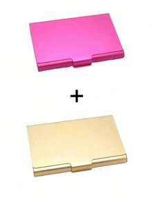 1pc Creative Business Card Box, Aluminum Alloy Business Card Box, Business Card Holder, Business Card Holder, Business Card Holder, Card Storage, Business Card Storage, Credit Card Case, Wallet, Home Storage Box, Office Supplies And Office Storage. - Multicolor - View 23