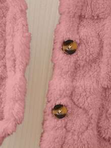 Elladie kids Young Girl' Solid Color Minimalist Casual Hooded Long Sleeve Jacket - Coral Pink - View 7
