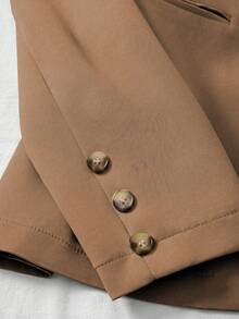 Franclia Women's Casual Solid Color Single-Button Suit Set Blazer Set Women Women S Suit Set 2 Pieces Sets Woman Classy Women Blazer Suit