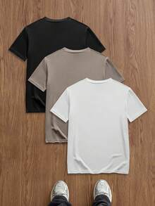 SWAVVY Men's Casual T-Shirt Multi-Pack, Versatile For Everyday Wear - Multicolor - View 2