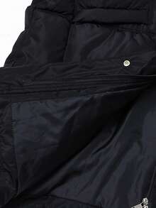 SHEIN 青少年男童时尚百搭纯色连帽衫，冬季 - 黑色 - 查看 7