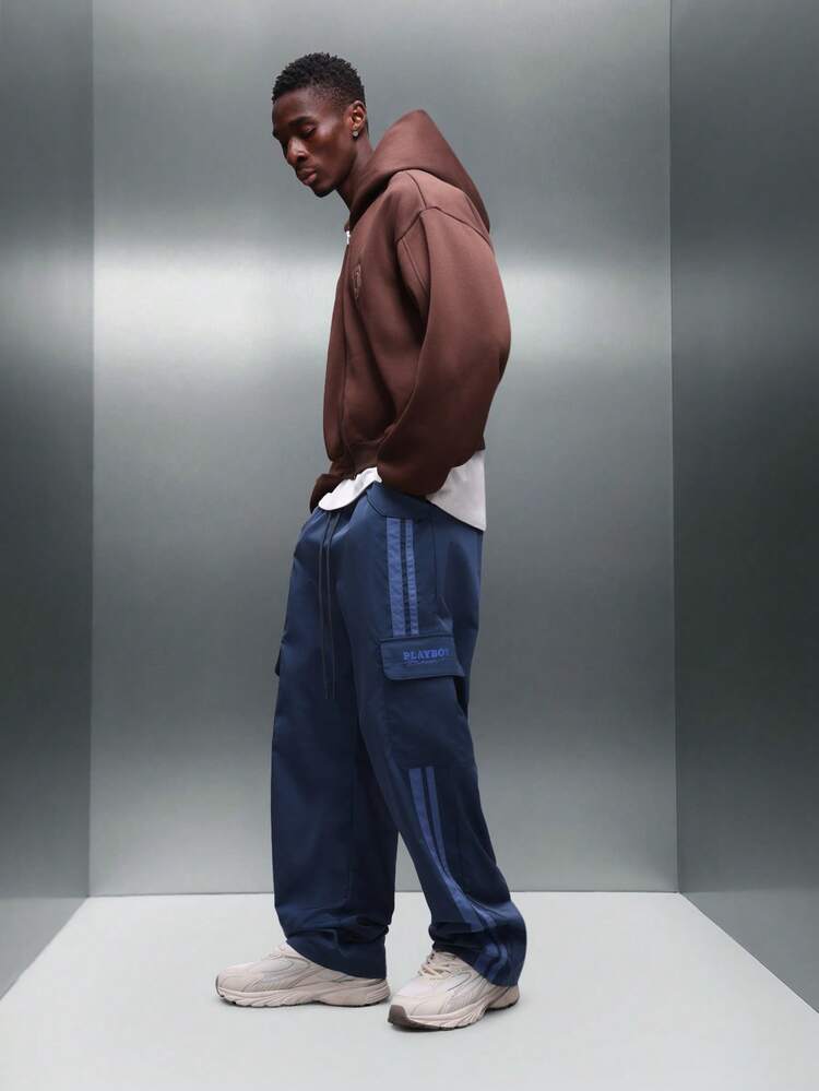 PLAYBOY X SUMWON Cargo Pants With Side Stripes