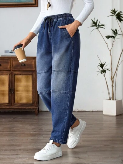 EMERY ROSE 女士复古水洗牛仔裤