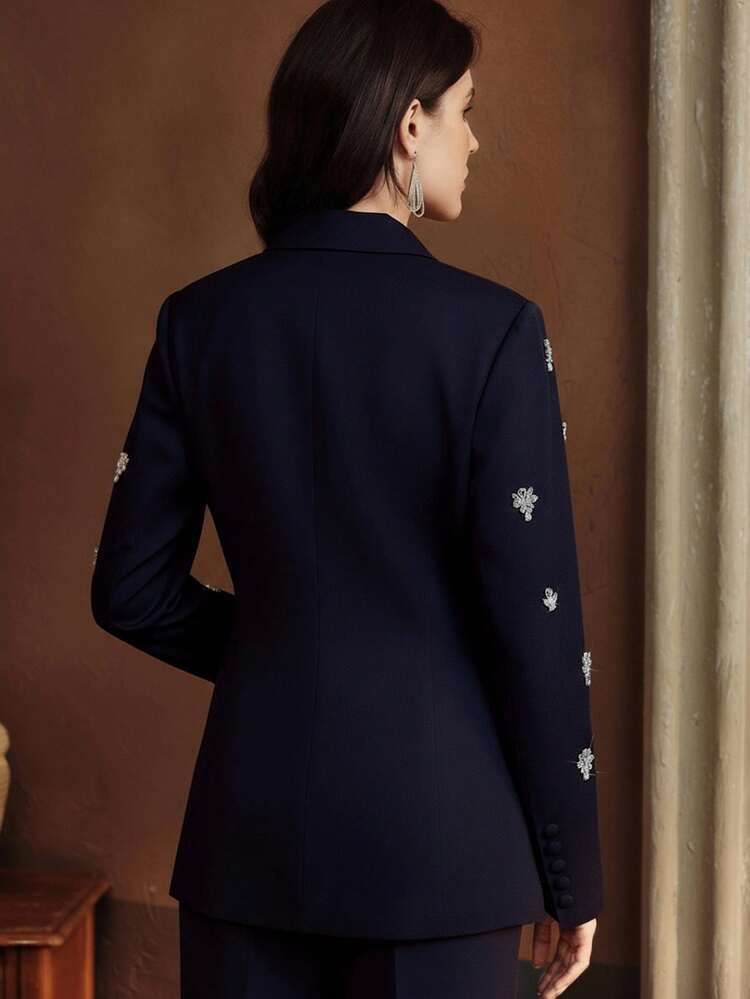 女性用ファッション ミニマリスト 高級 モダン ハイエンド 飾り付き ウエストシェイプ ラインストーン装飾 ブレザージャケット、イブニングドレス、フェスティバル、外出、エレガント、フォーマル、パーティー、ファッション、フォーマルウェア、仕事、卒業式に適しています